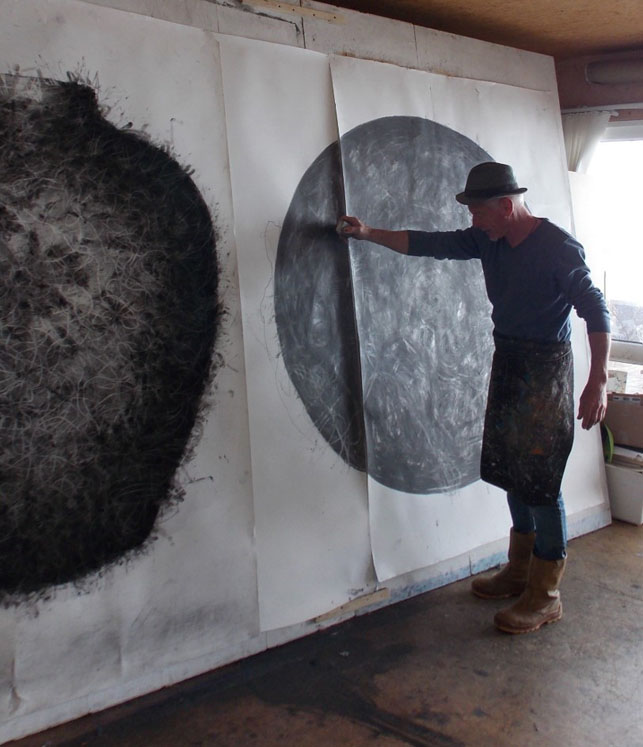 Artist Andrew James Ward at work